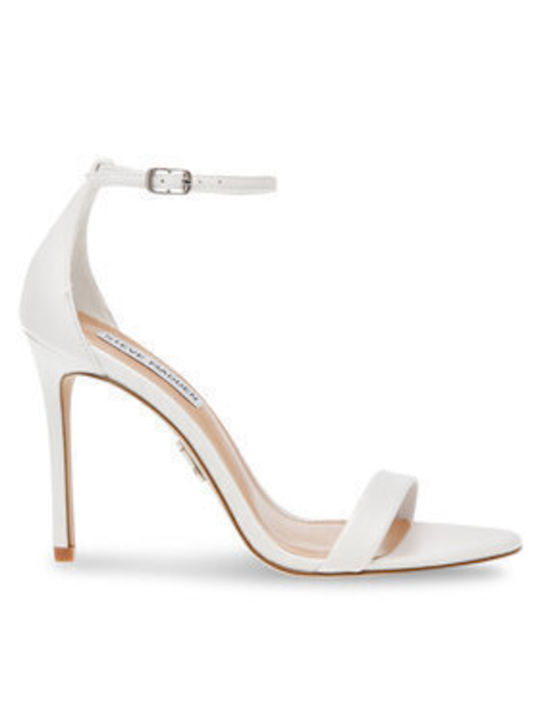 Σανδάλια Steve Madden Tecy Sandal Sm11002956-03001-107 White Leather Σανδάλια Steve Madden