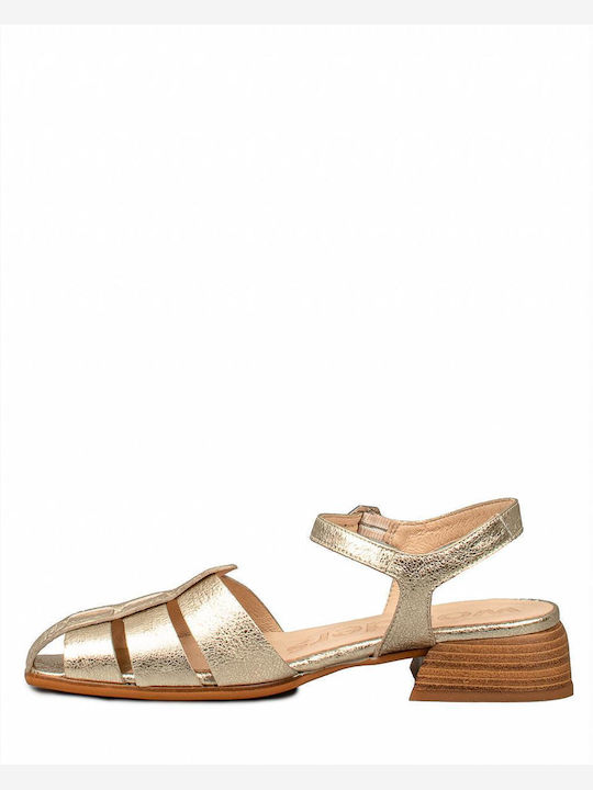 Women's Leather Sandals Wonders C-7121 Laminato Platino Platino