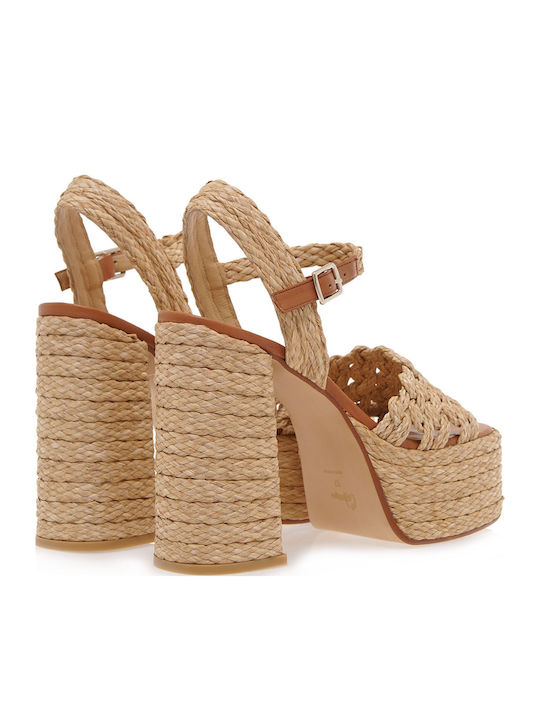 Castaner Sandalen S479a4426284 - Beige Stroh 023442-2009 Faye/192-192 Arena