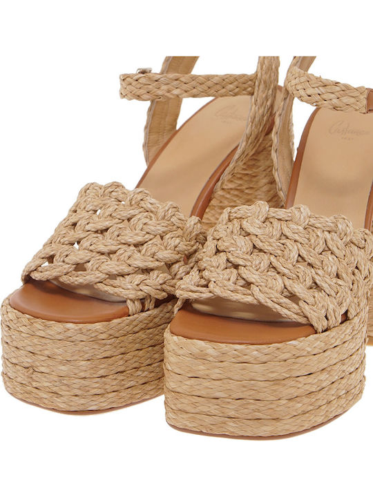 Castaner Sandalen S479a4426284 - Beige Stroh 023442-2009 Faye/192-192 Arena