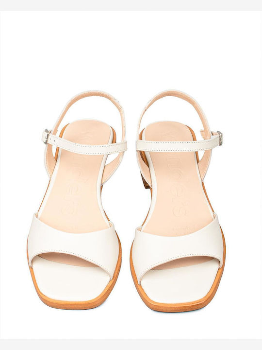 Дамски кожени сандали Wonders D-1102 Aise Aise Off White_off