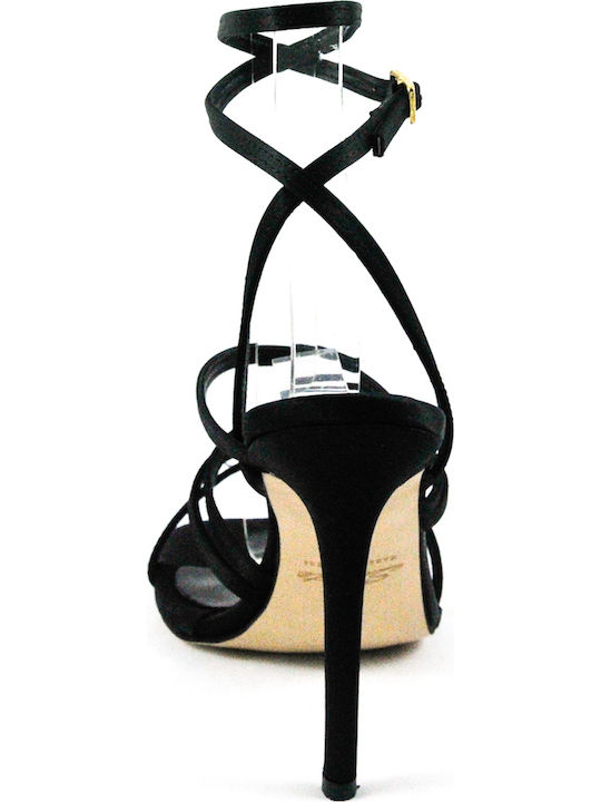 Women's Sandals 24-267 Satin Black Sante