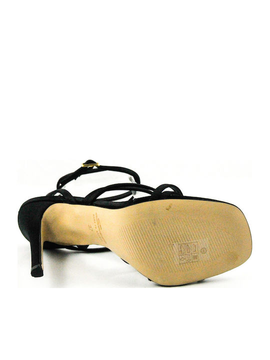 Women's Sandals 24-267 Satin Black Sante