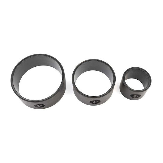 Bodhi - Set Με 3 Yoga Wheel Samsara Pu Rubber Black-τροχοί Γιόγκα Block Σε 3 Μεγέθη 15 X 33 Cm,25 X 13 Cm,33 X 13 Cm