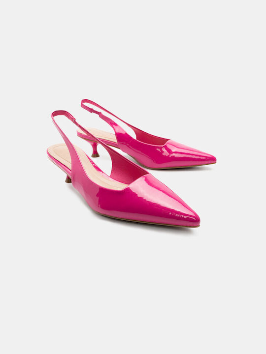 Pumps Pointed Open Heel Pumps With Special Heel 4063708-fuchsia