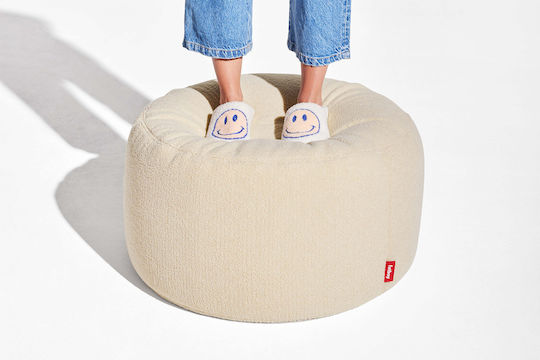 Fatboy Point Large Sherpa - Pouf Fabric Ø70x40 I Ecru