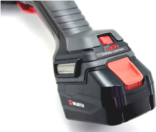 Wurth AWS 18-125S Classic Τροχός 125mm Μπαταρίας με Ρύθμιση Στροφών 2x5Ah