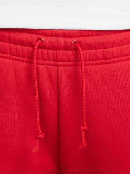 Παντελόνι Φόρμας με Λάστιχο Fleece Κόκκινο