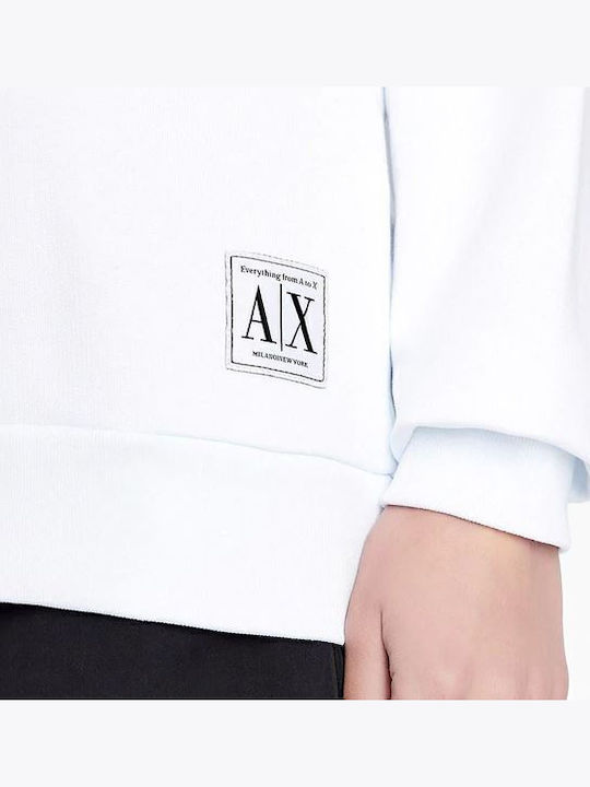 Armani Exchange Women's Sweatshirt 3lym27 Yj5vz 1100 White Colour White Size 1 Xs