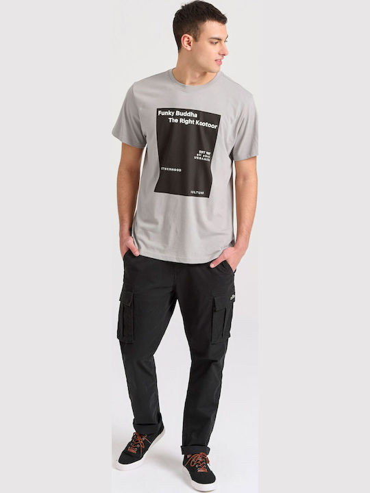 Trousers Cargo Elastic in Regular Fit Black