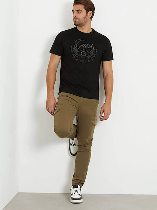 Guess Men's Trousers Cargo Haki