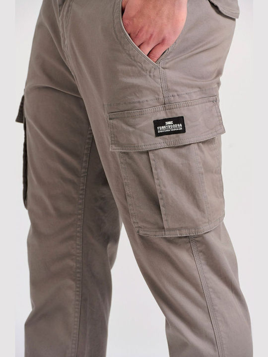 Trousers Cargo Elastic in Regular Fit Gray