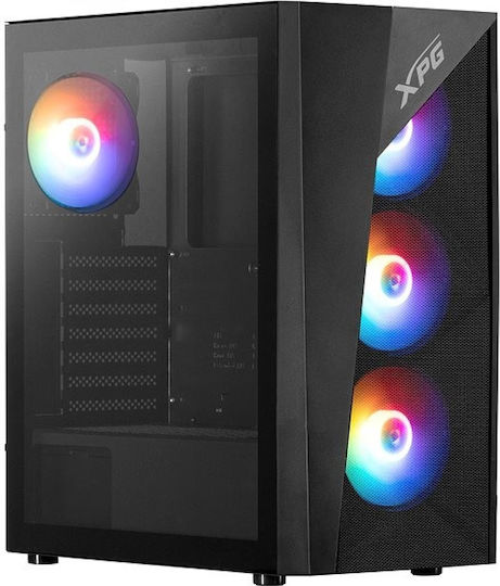 Adata ATX XPG LANDER5004A Gaming Midi Tower Κουτί Υπολογιστή με Πλαϊνό Παράθυρο και RGB Φωτισμό Μαύρο