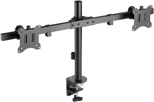 Goobay Stand Desk Mounted for 2 Monitors up to 32" with Arm (59394)