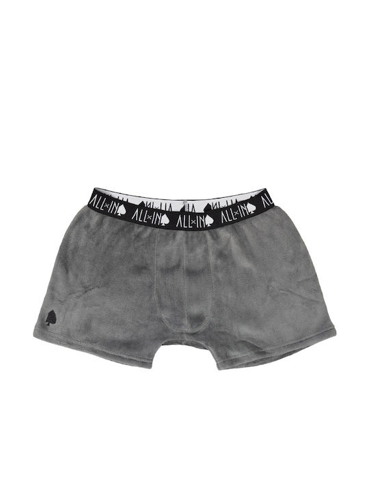 All In Men's Boxer Gray Checkered