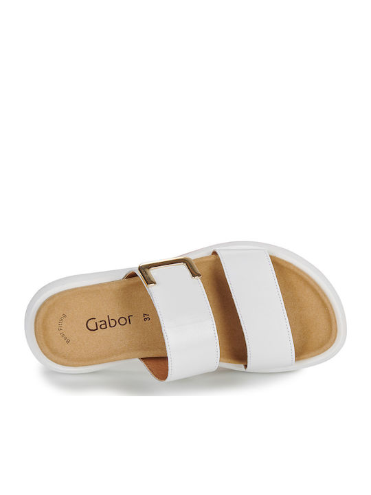 Sandale Casual Damă Din Piele Albă