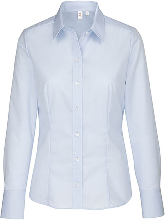 Langarm Damen Shirt Seidensticker 80604 Hellblau