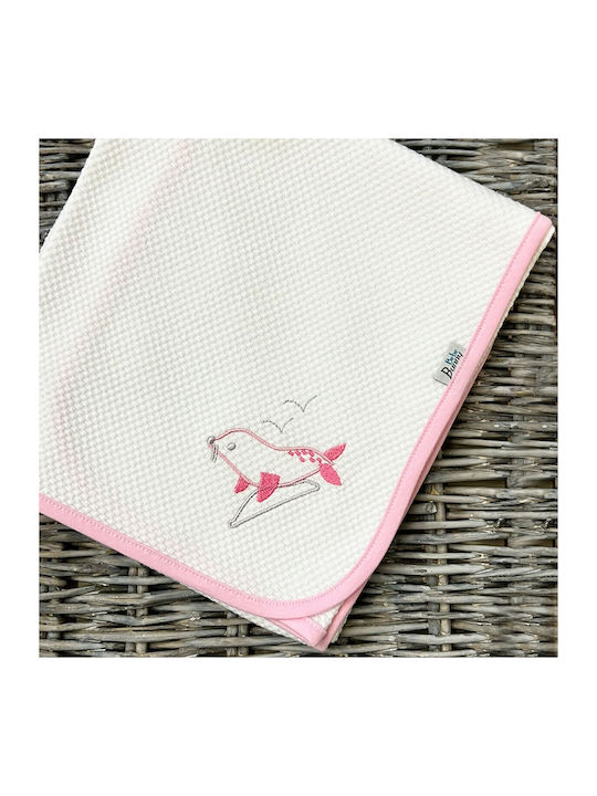 Bunny Bebe Swaddle Wrap White Pink