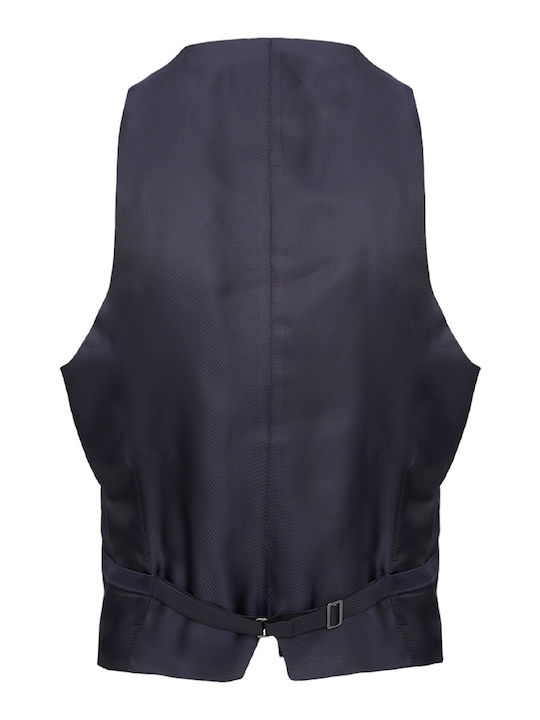 Men's Winter Suit with Vest Dark Blue