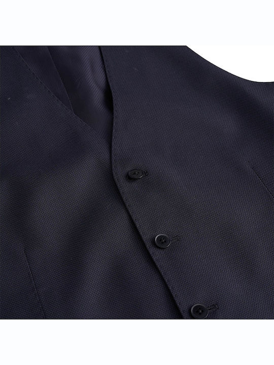 Men's Winter Suit with Vest Dark Blue