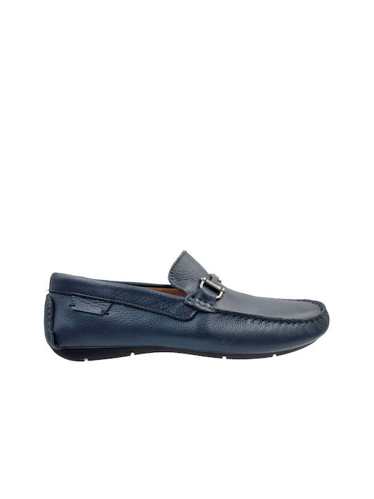 Adam's 791-24004 Mocasini pentru bărbați din piele albastră