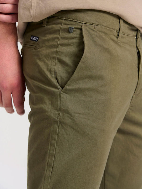 Trousers Chino Elastic in Regular Fit Khaki