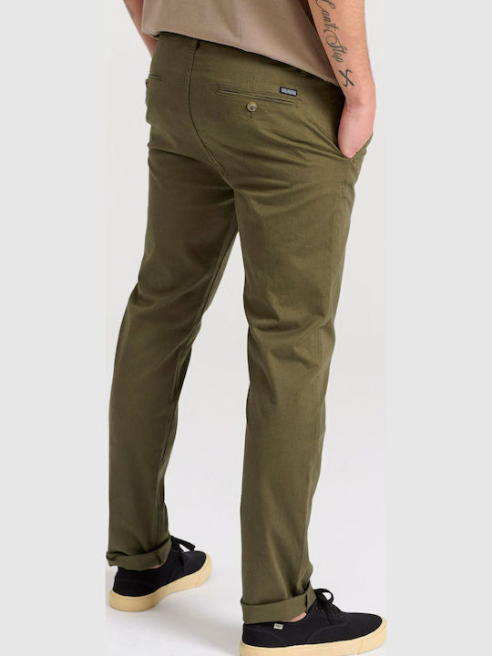 Trousers Chino Elastic in Regular Fit Khaki