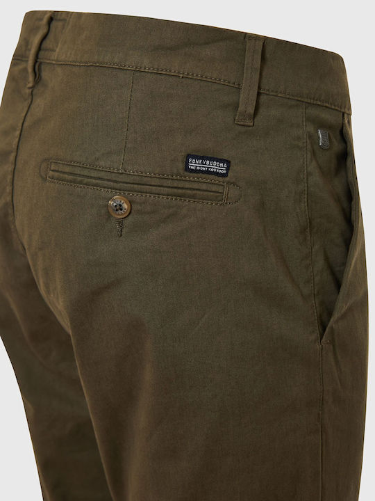 Trousers Chino Elastic in Regular Fit Khaki