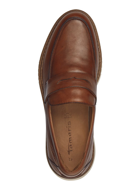 Δερμάτινα Ανδρικά Loafers σε Καφέ Χρώμα