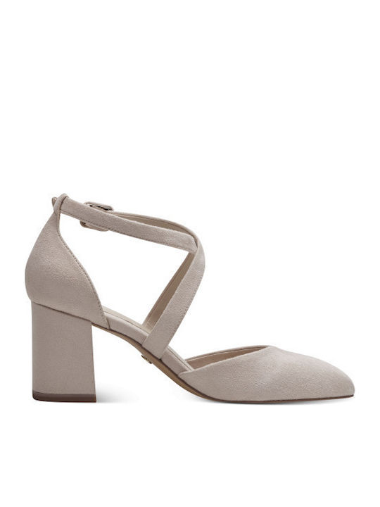 Tamaris Ivory Strap Pumps 24414-41 418 Bez