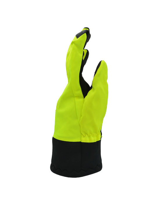 Women's Ski and Snowboard Gloves Black/Yellow Fluo