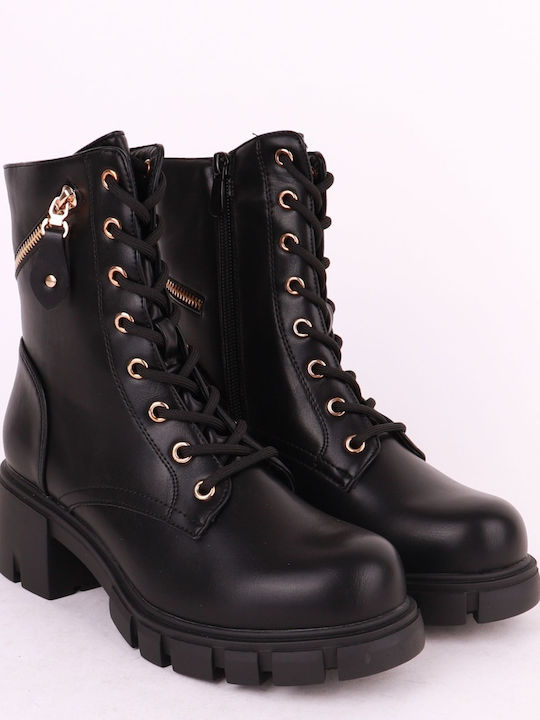 Women's Black Ankle Boots OS337