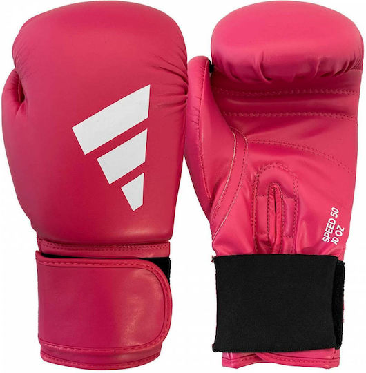 Adidas Speed 50 Boxing Gloves, Pink/White