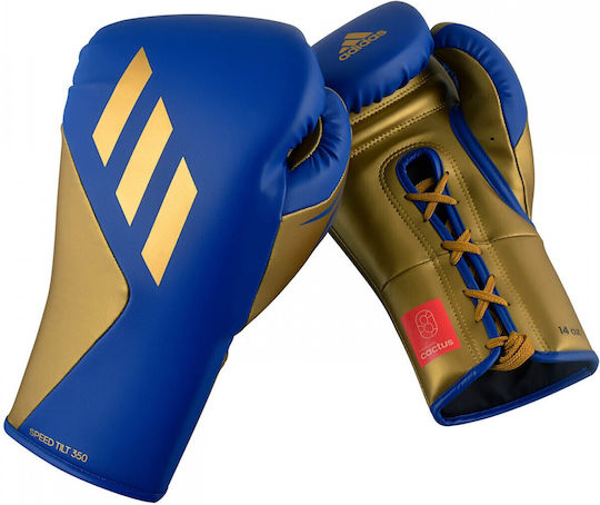 Adidas Speed Tilt 350 mănuși de box cu cordon Adidas Spd350tg - albastru - auriu