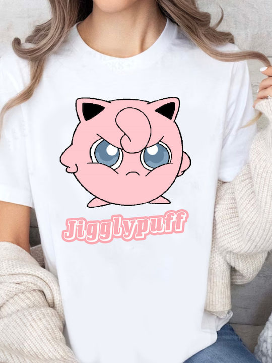 Бяла тениска Pokemon Jigglypuff Original Fruit Of The Loom 100% памук No22