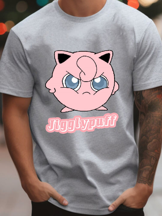Grey Tshirt Tshirt Pokemon Jigglypuff Original Fruit Of The Loom 100% Cotton No22