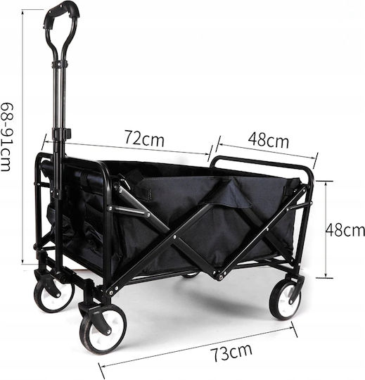 Cart 5 Inch Wheels Plaster Tourist Shopping Transportation Trailer L