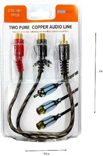 PerVoi Kabel RCA-Stecker - RCA-Stecker 0.25m CTC-301