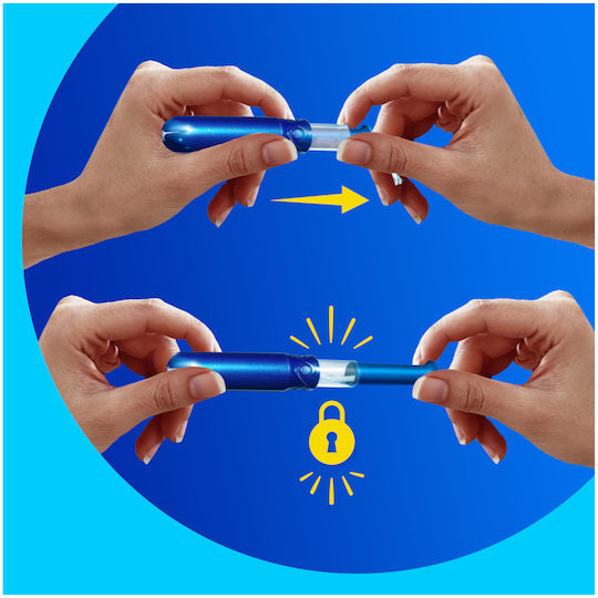 Tampoane Tampax Super Compak Pearl cu Aplicator pentru Flux Abundent 72 Bucăți [4 Pachete X 18 Bucăți]