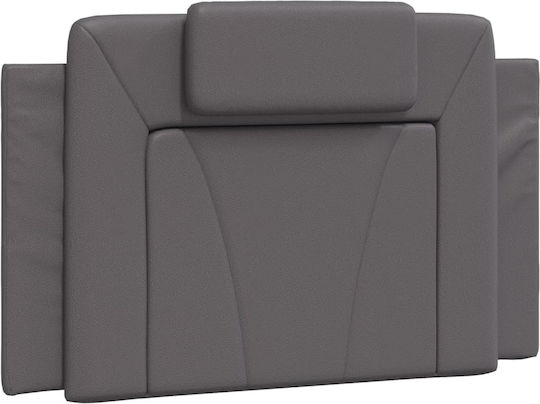 vidaXL Leather Gray Bed Headboard Pillow 80x49cm
