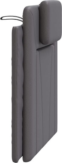 vidaXL Leather Gray Bed Headboard Pillow 80x49cm