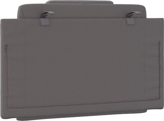 vidaXL Leather Gray Bed Headboard Pillow 80x49cm