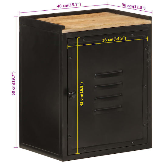 vidaXL Bathroom Cabinet L40xW30xH50cm Brown