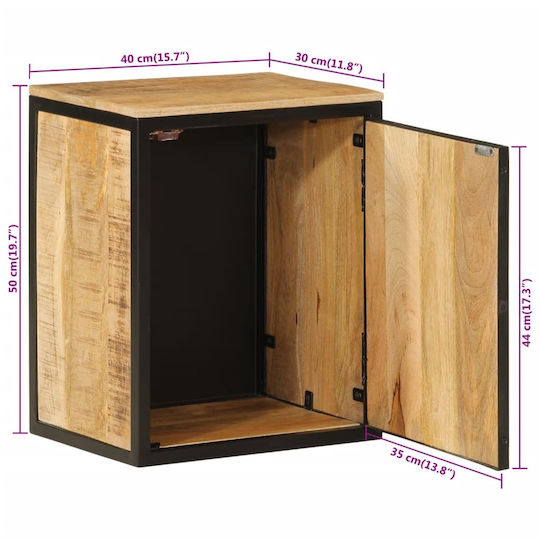 vidaXL Ντουλάπι Μπάνιου 40x30x50cm Καφέ