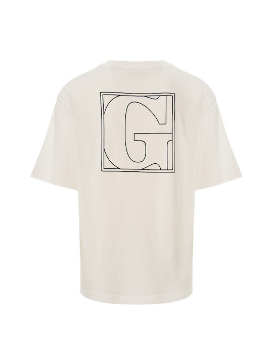 Gant T-shirt Bărbătesc cu Mânecă Scurtă White