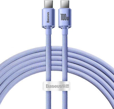 Baseus Charging USB 2.0 Cable USB-C male - USB-C 100W Blue 1.2m (CAJY000605)