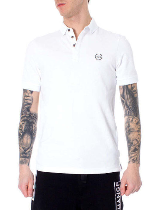 Armani Exchange Men's Short Sleeve Blouse Polo White