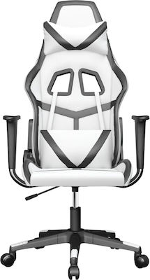 vidaXL 345432 Gaming Chair with Adjustable Arms White / Black