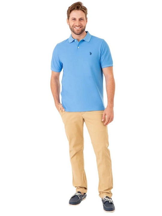 U.S. Polo Assn. Men's Short Sleeve Blouse Polo Light Blue