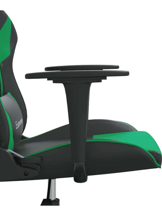 vidaXL 345448 Gaming Chair with Adjustable Arms Black / Green